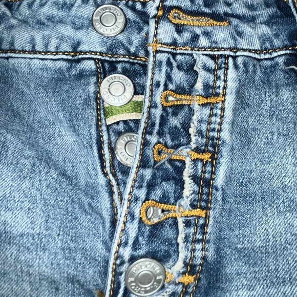 ANTHROPOLOGIE PILCRO Daisy Duke Denim Shorts Exposed Button Fly Distressed 25 - Picture 8 of 13